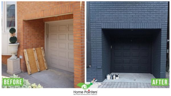 Exterior Brick Staining Before and After