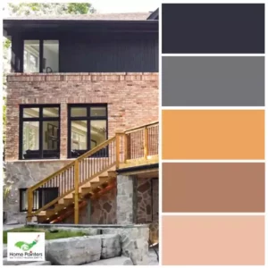 Colourful House Exterior Window Trim Colour Pallete