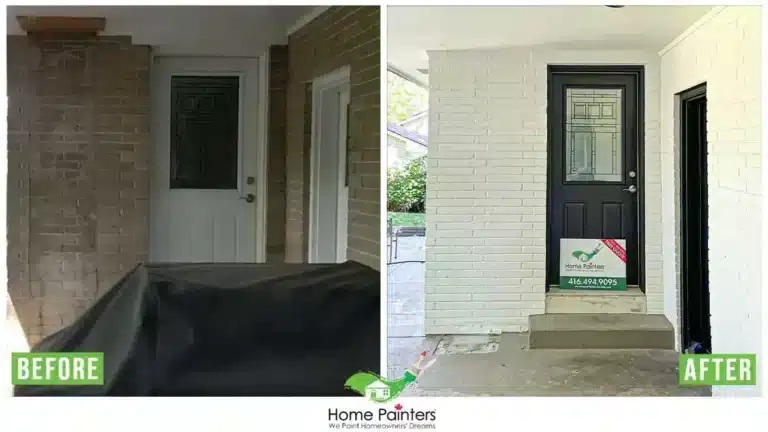 Exterior Brick Staining Before and After