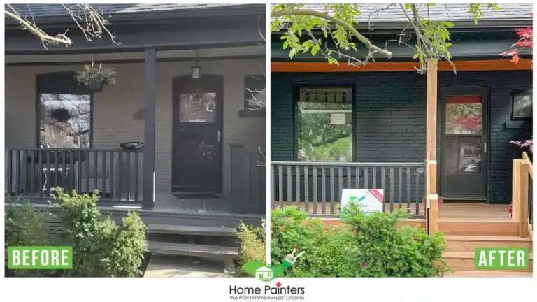 Exterior Brick Staining Before and After