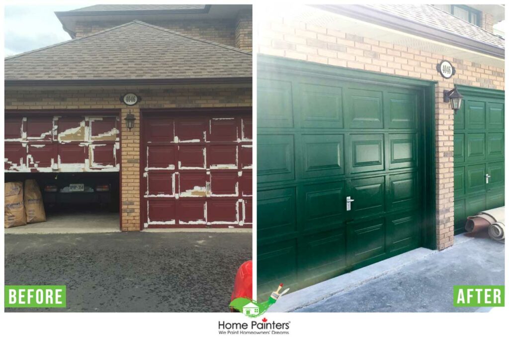 Exterior garage door painting