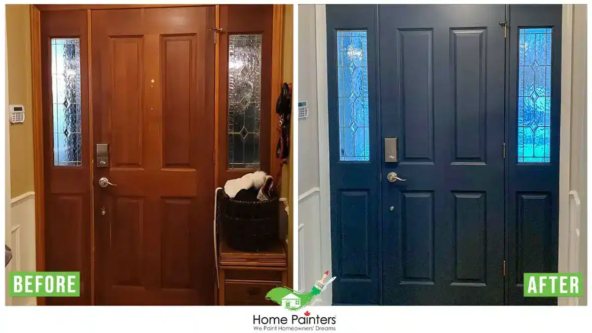 Front Door Painting Before and After