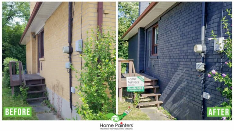 Exterior Brick Staining and Window Painting