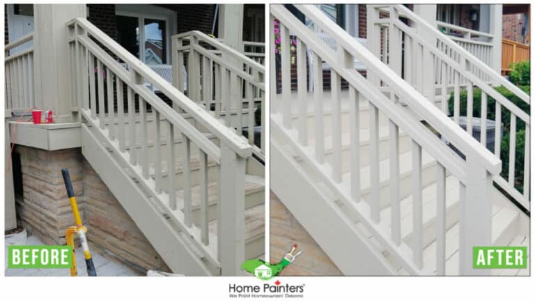 Exterior Front Railing Painting