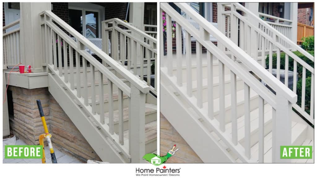 Exterior Front Railing Painting