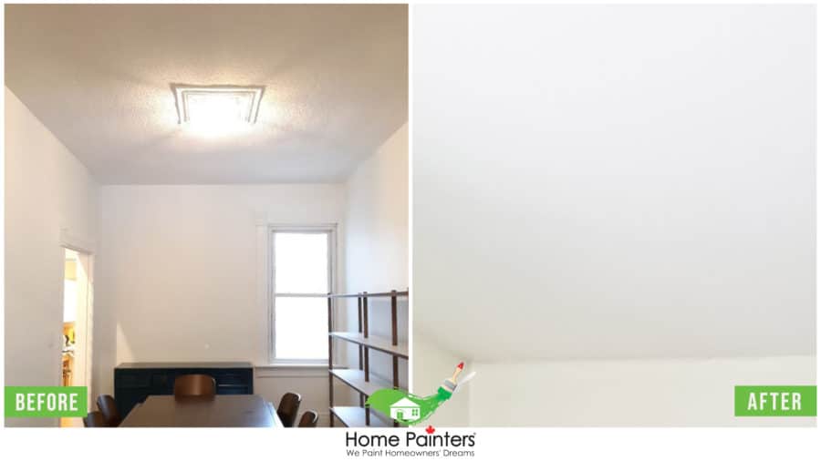 interior-painting_Popcorn-Ceiling-Flattening_White_before-and-after-of-flattening-popcorn-ceiling-in-dining-room-e1598371816390.jpeg