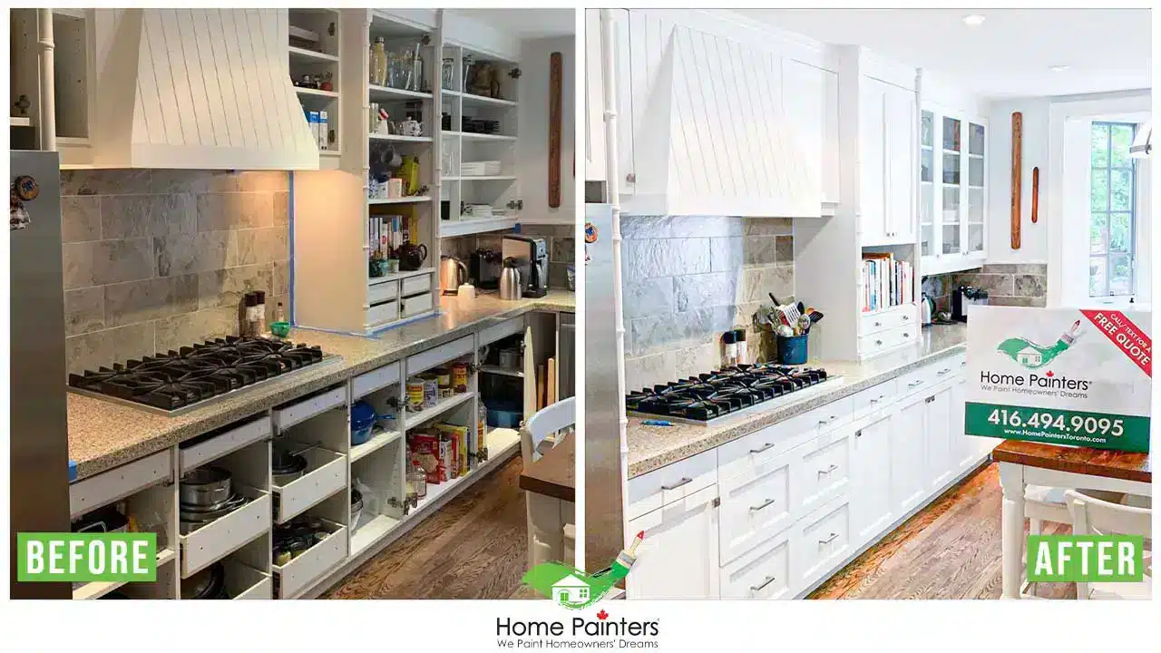 kitchen_cabinet_spraying_by_home_painters_toronto
