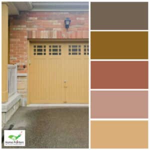 mustard garage brick exterior colour palette