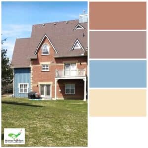 Painted Blue Red Brick Exterior Colour Palette