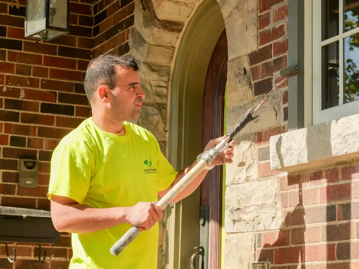 Painter Painting Exterior Window Trim