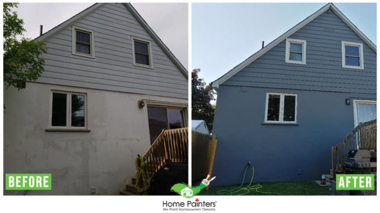 Exterior Aluminum Siding Painting Before and After