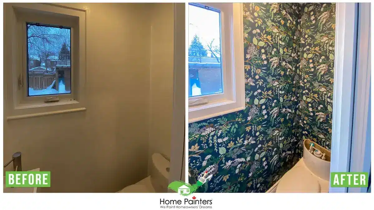 Bathroom Wallpaper Installation