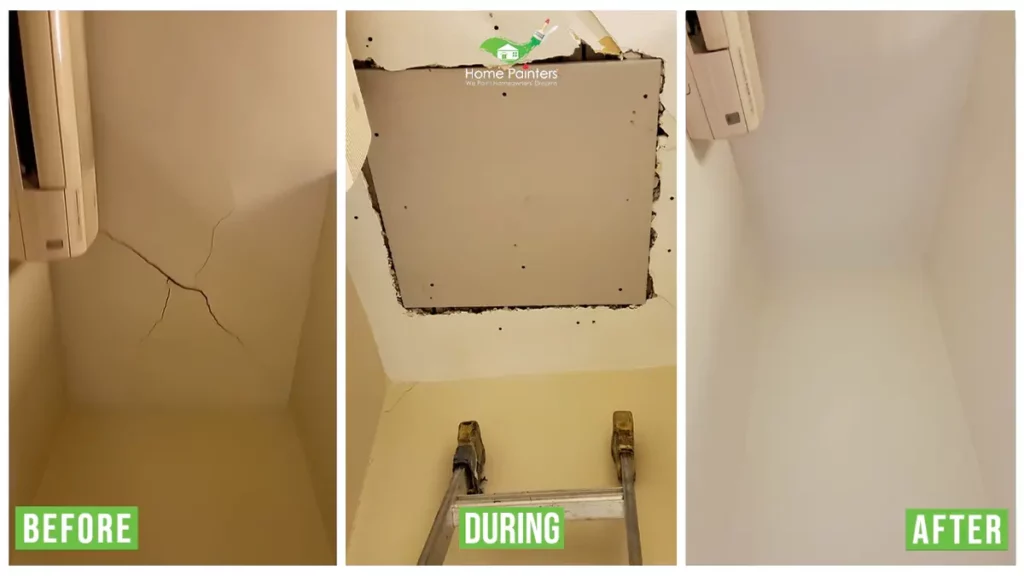 ceiling repair by home painters