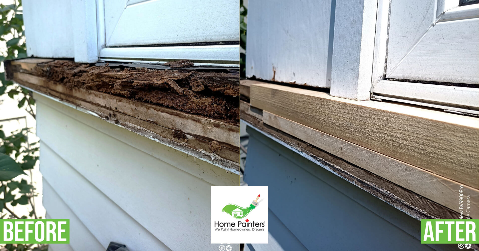 Before and After for wood siding