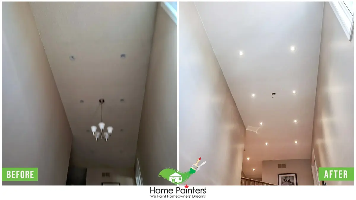 Popcorn Ceiling Removal Before and After