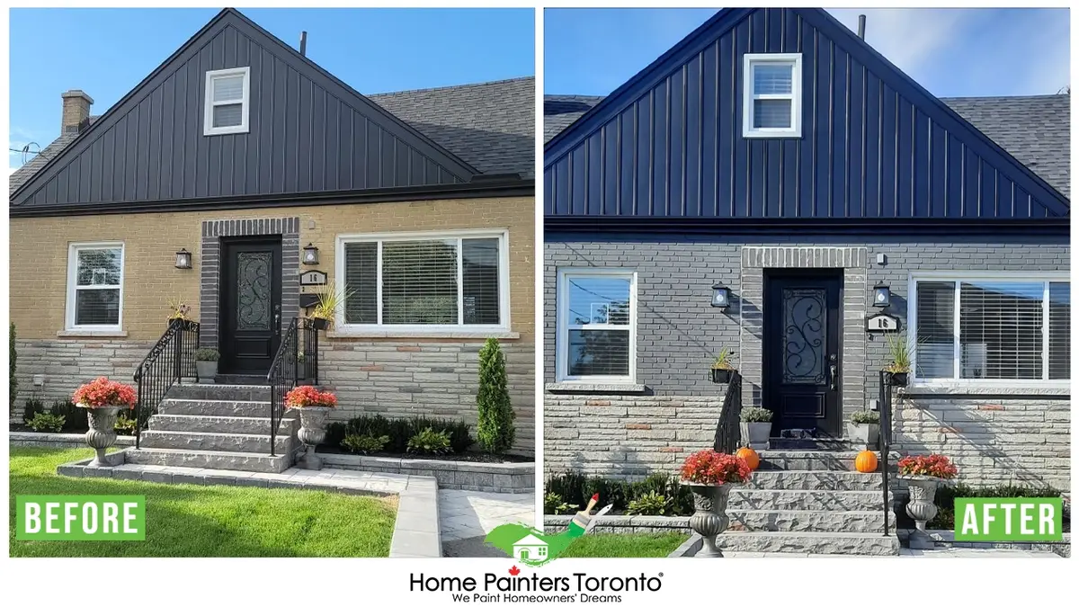 exterior aluminum siding painting before and after