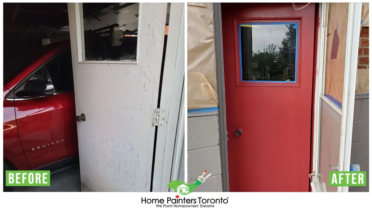 exterior front door painting before and after