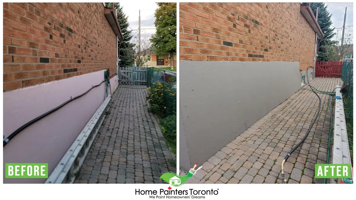 exterior brick staining before and after