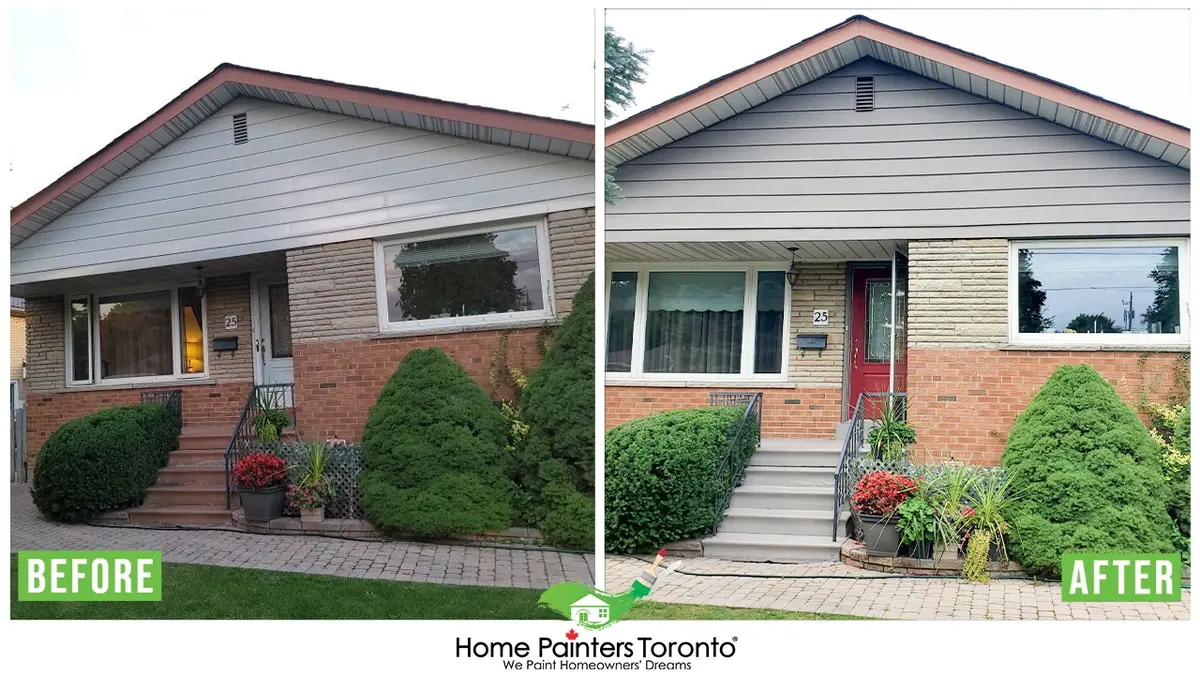 vinyl siding painting before and after