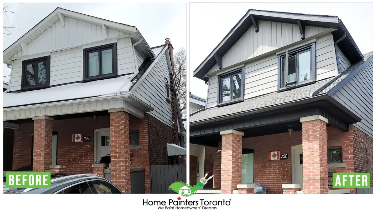 exterior painting before and after
