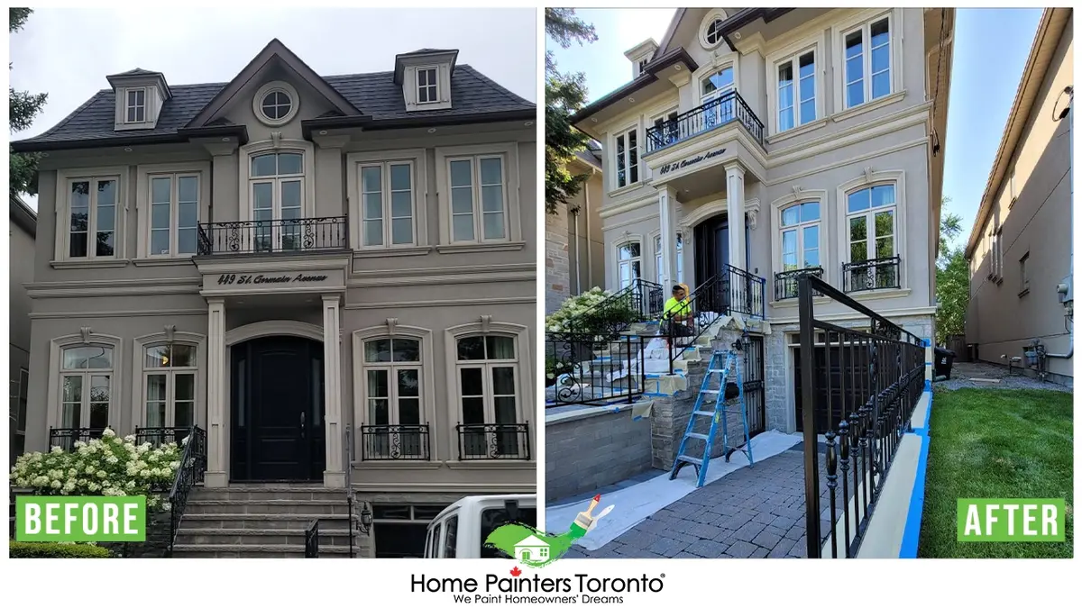 exterior painting before and after