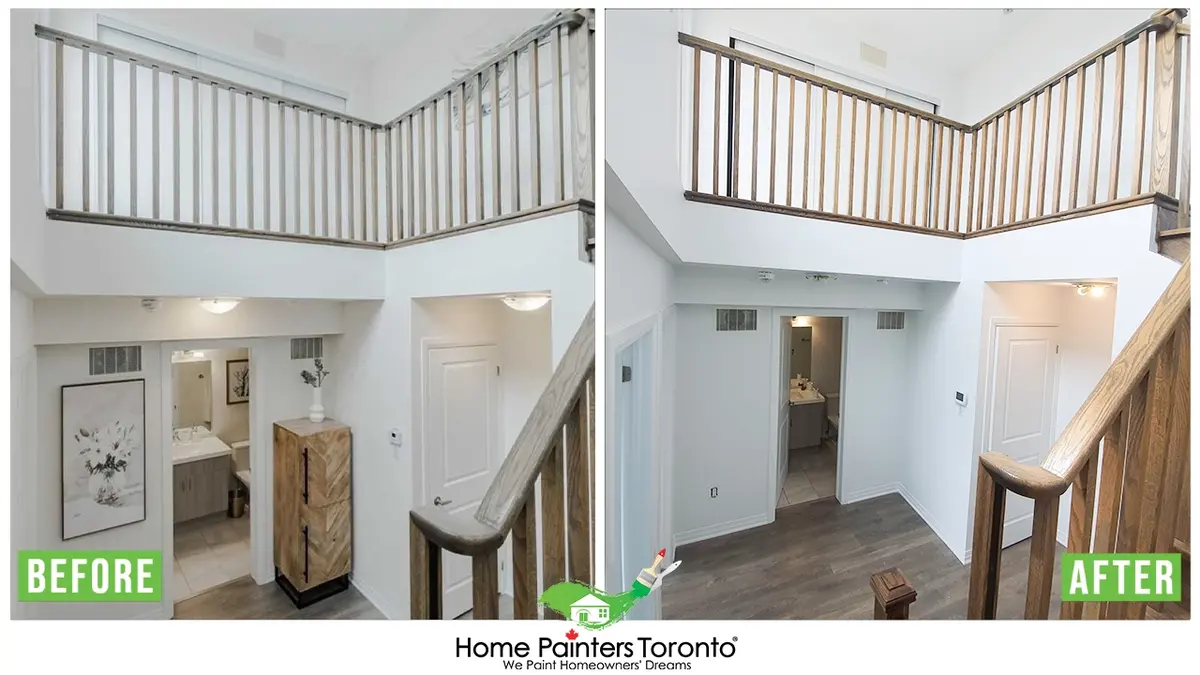 staircase staining before and after