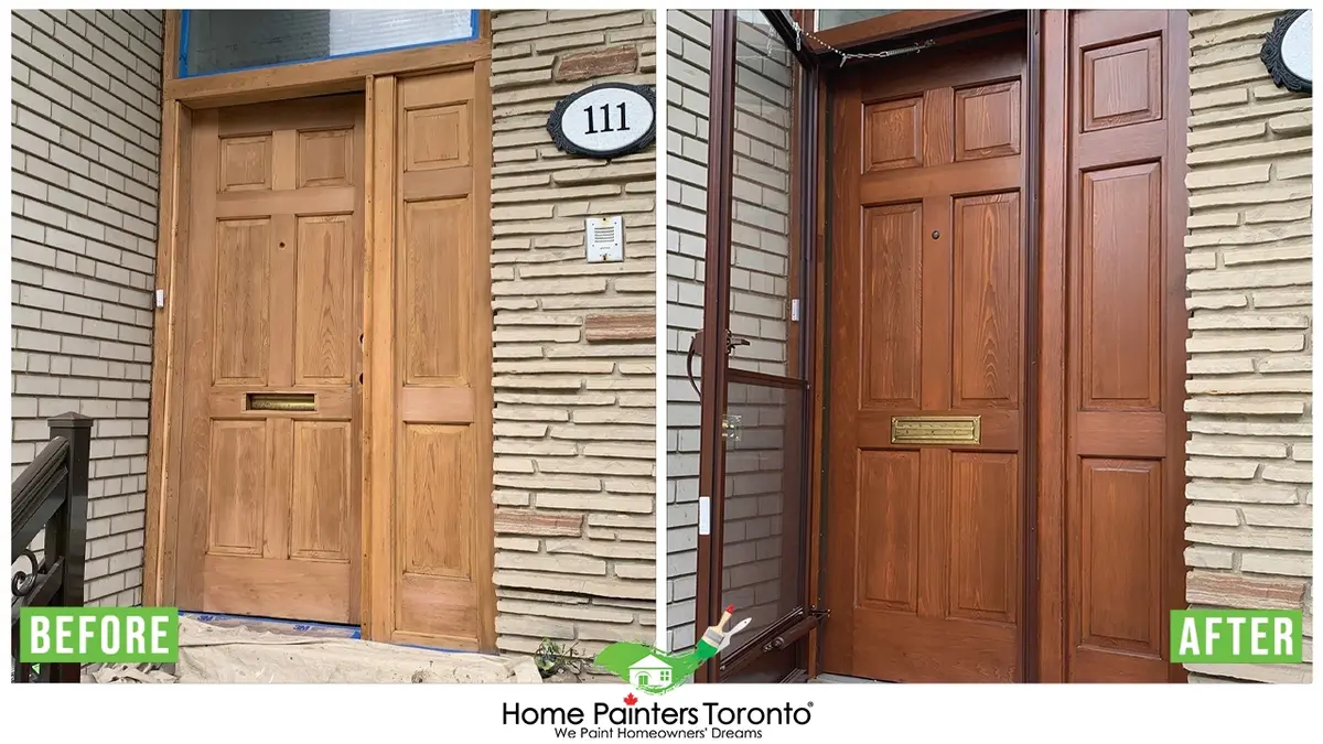 exterior front door before and after