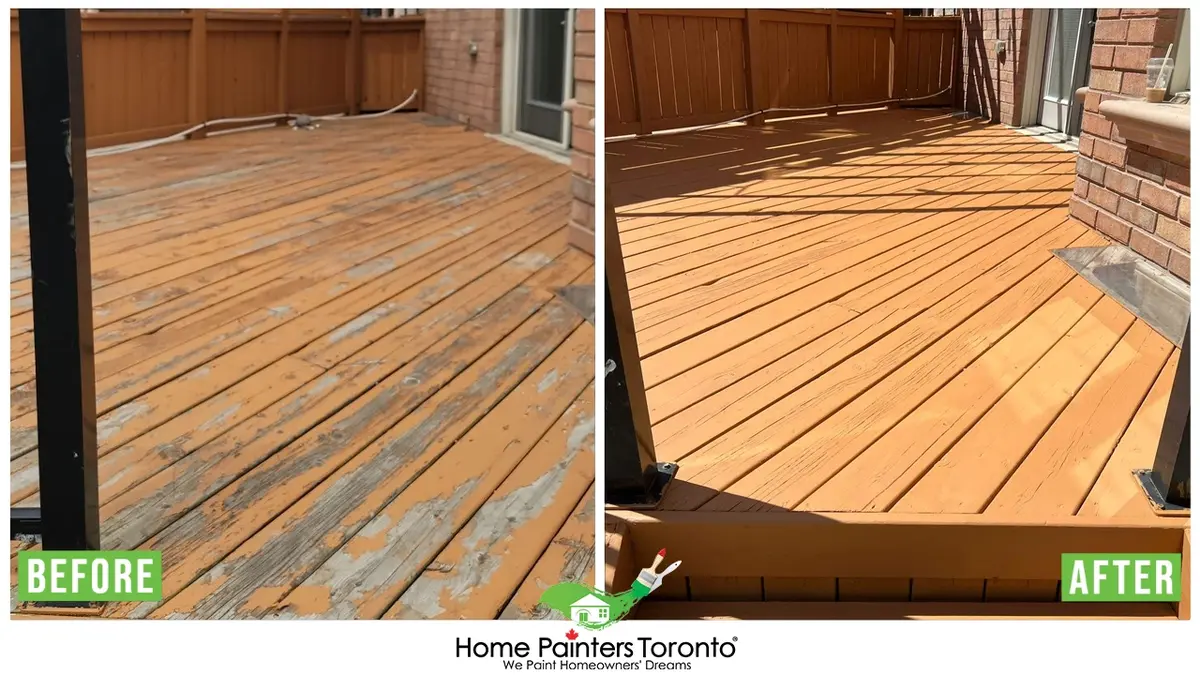 wood deck staining