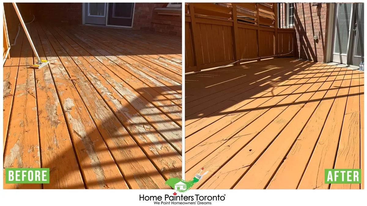 exterior wood deck staining