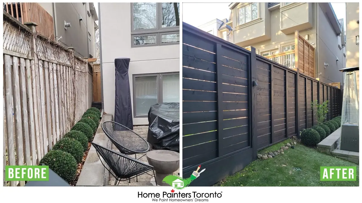 exterior fence staining