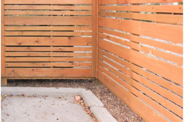 Painting Orange Modern Wood Fence