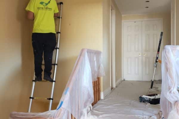 Interior Painting During Drop Sheets and Protections