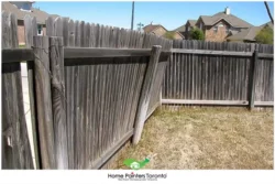 Leaning fence post