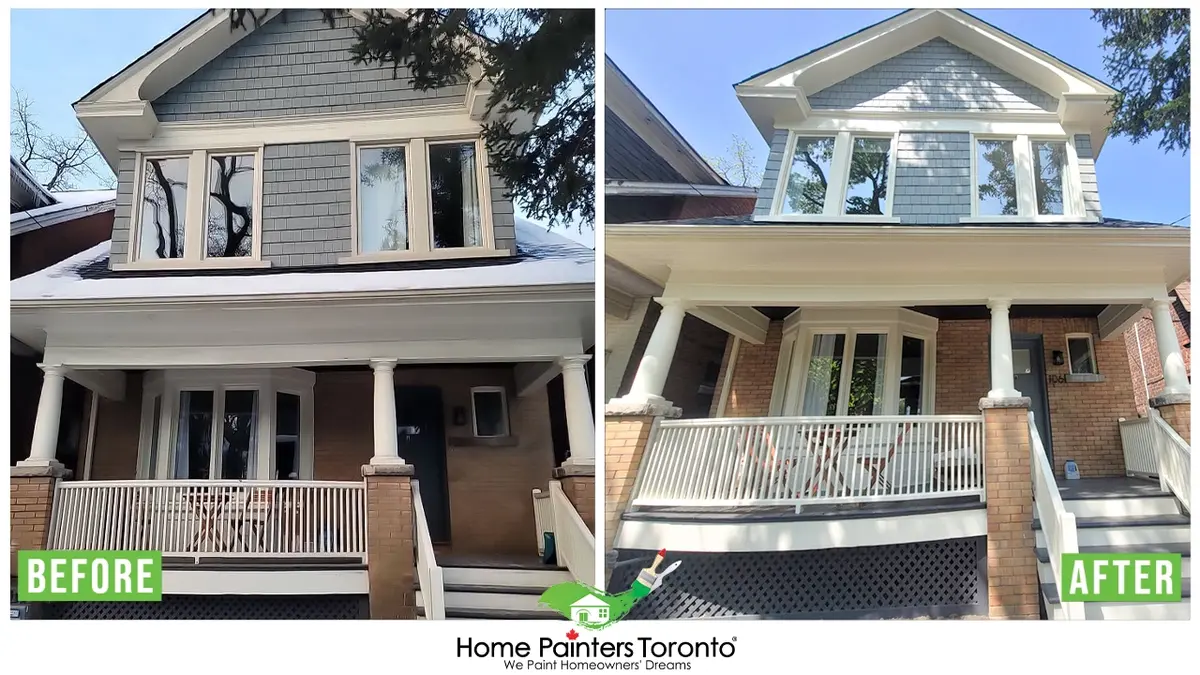before and after wood soffit and fascia boards