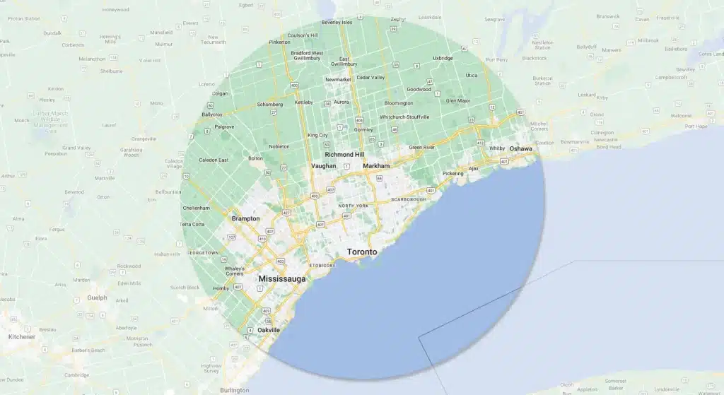 Map of Greater Toronto Area