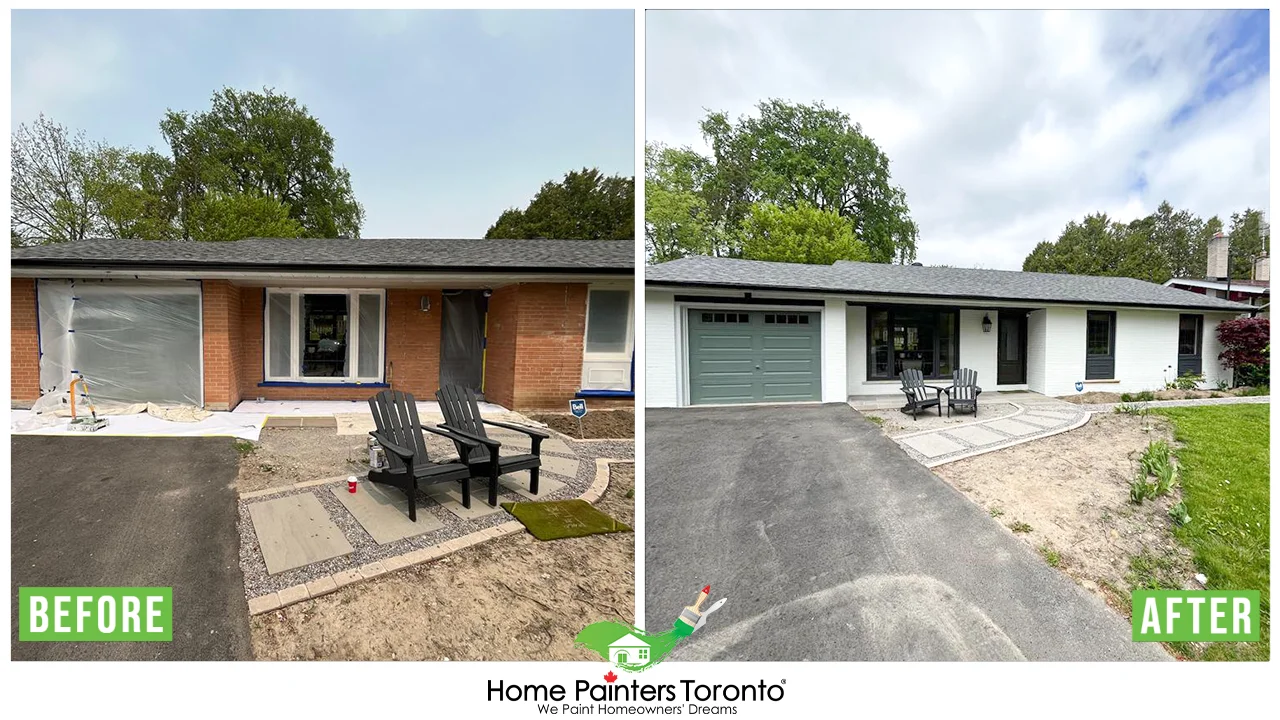 Brick Staining Before And After