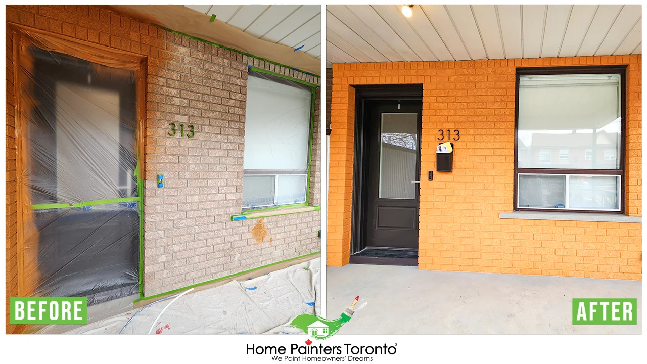 Brick Staining Before And After