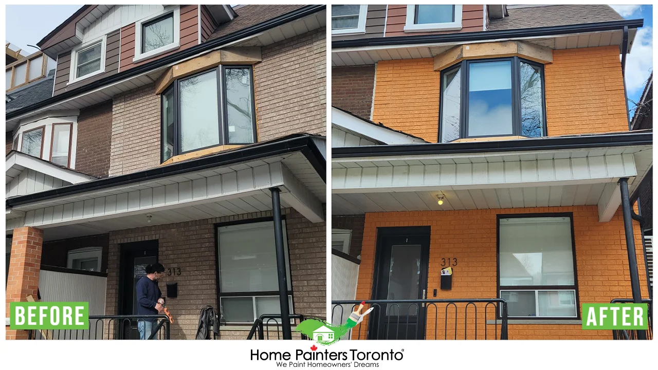 Brick Staining Before And After