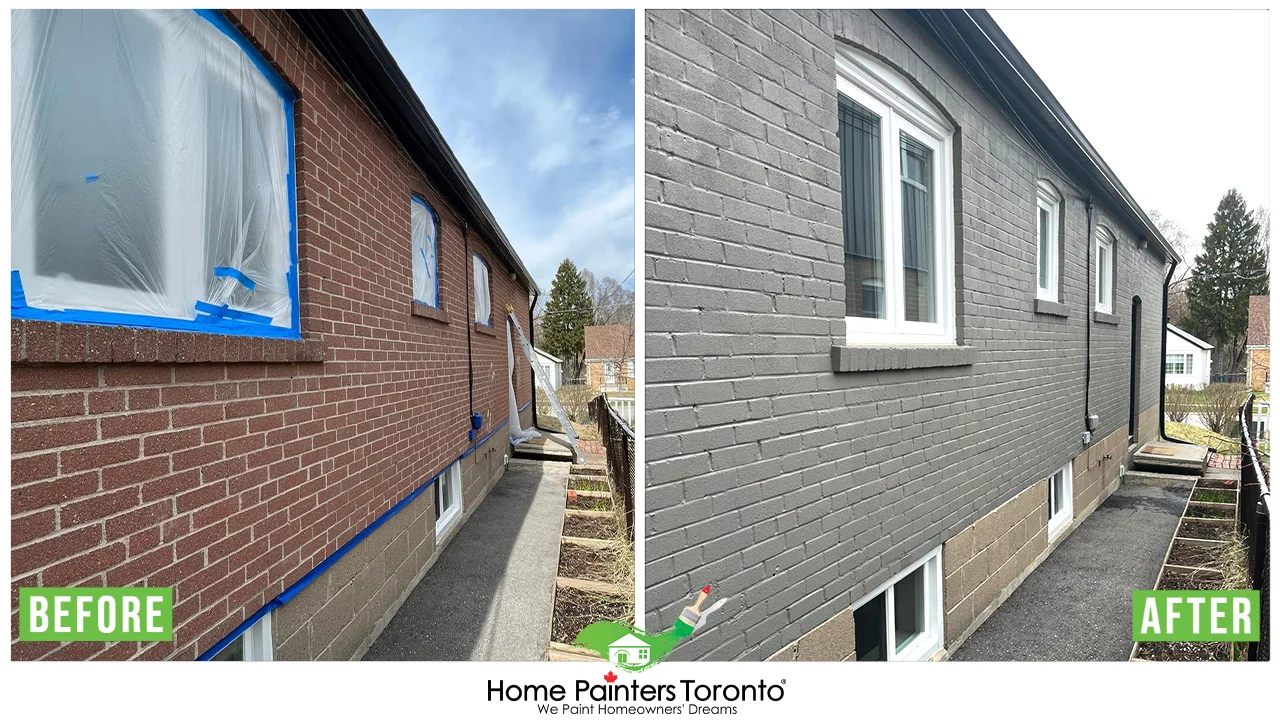 Brick Staining Before And After