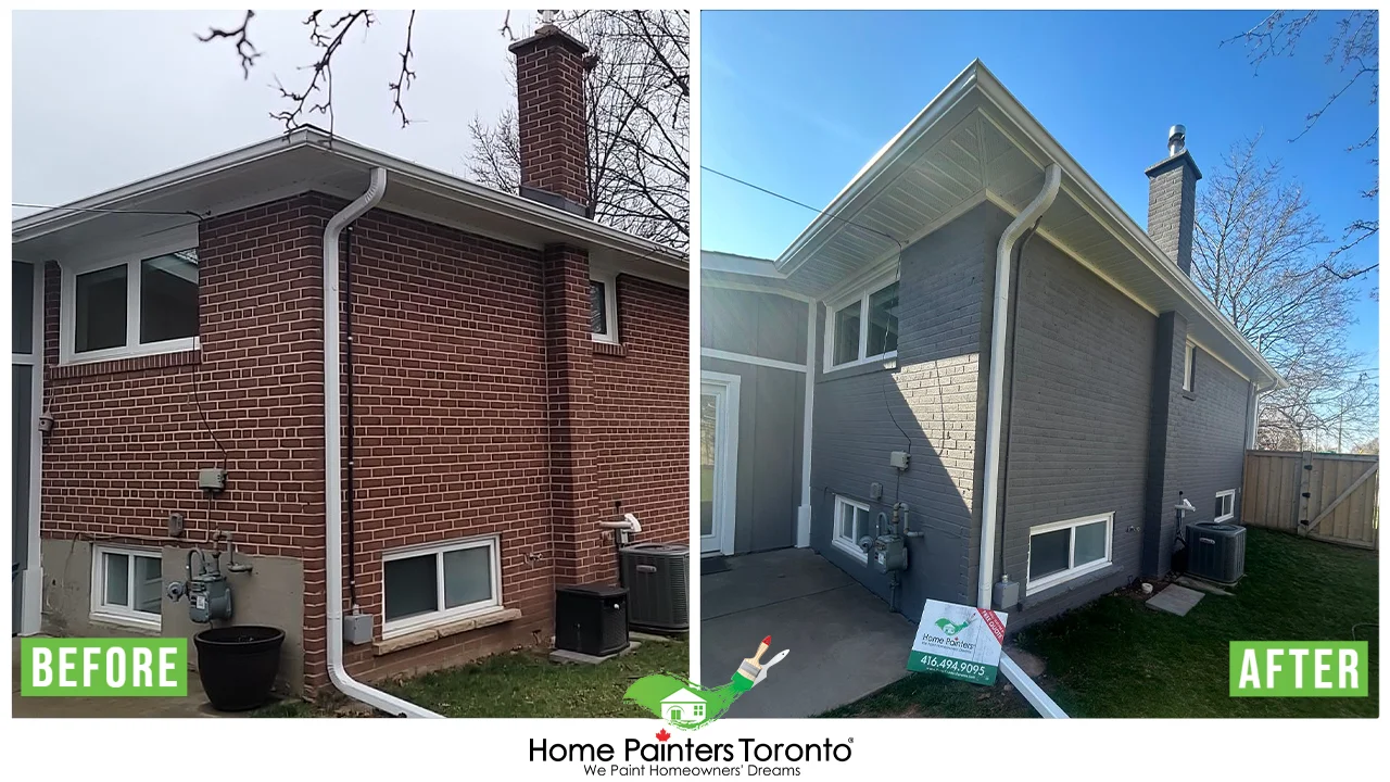 Brick Staining Before And After