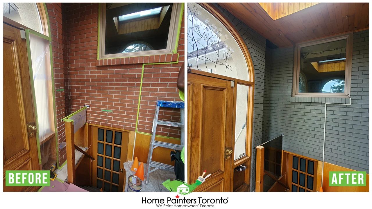 Brick Staining Before And After