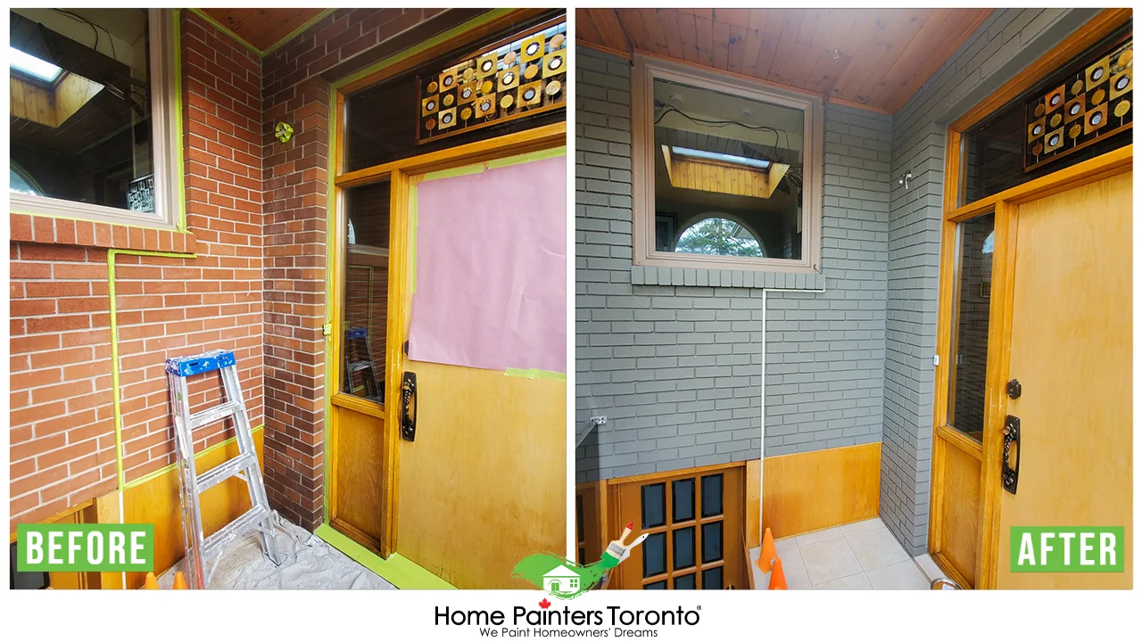Brick Staining Before And After