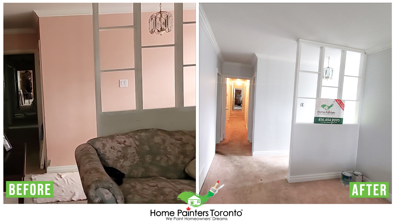 Interior Wall Painting Before and After