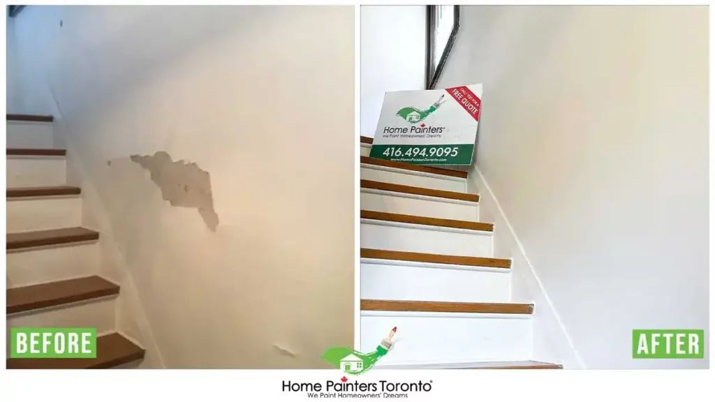 Drywall Repair Before and After