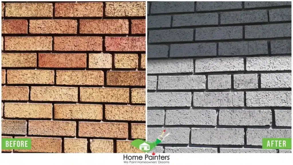 Before and After - Brick Staining