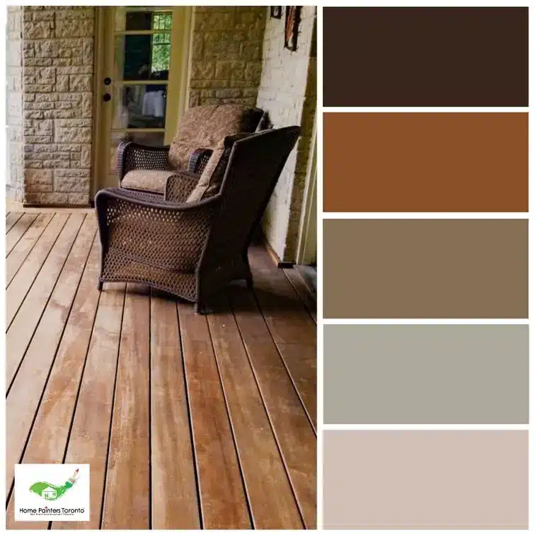 Back Deck Staining Dark Brown Colour Palette