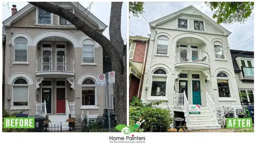 Exterior Brick Painting and Stucco Painting by Home Painters Toronto
