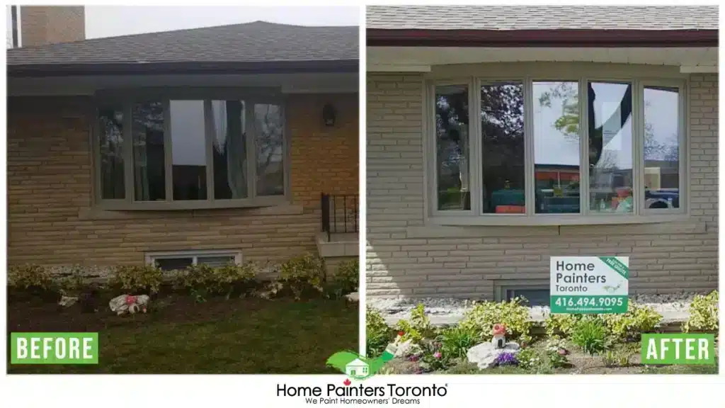 Exterior Brick Staining Before and After