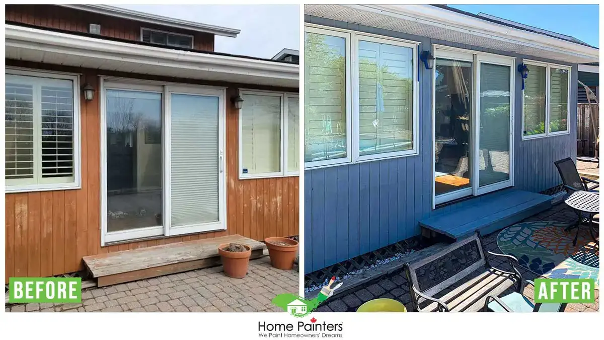 exterior wood painting and garage door painting by home painters toronto 13-2