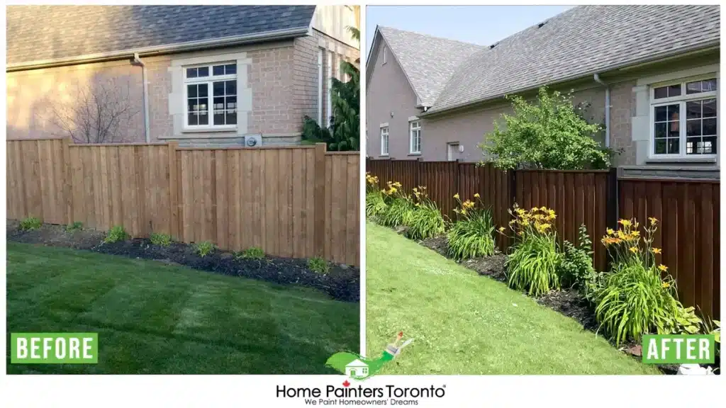 Fence Painting Exterior Project By Home Painters Toronto